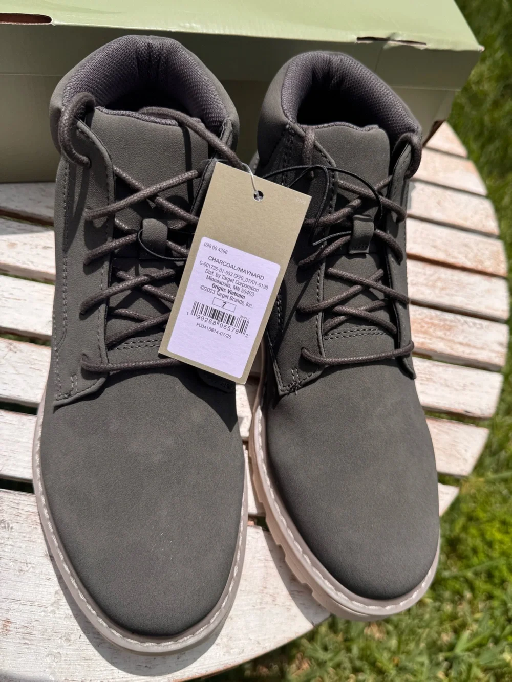 Goodfellow & Co Men's Dark Gray Lace-Up Ankle Boots